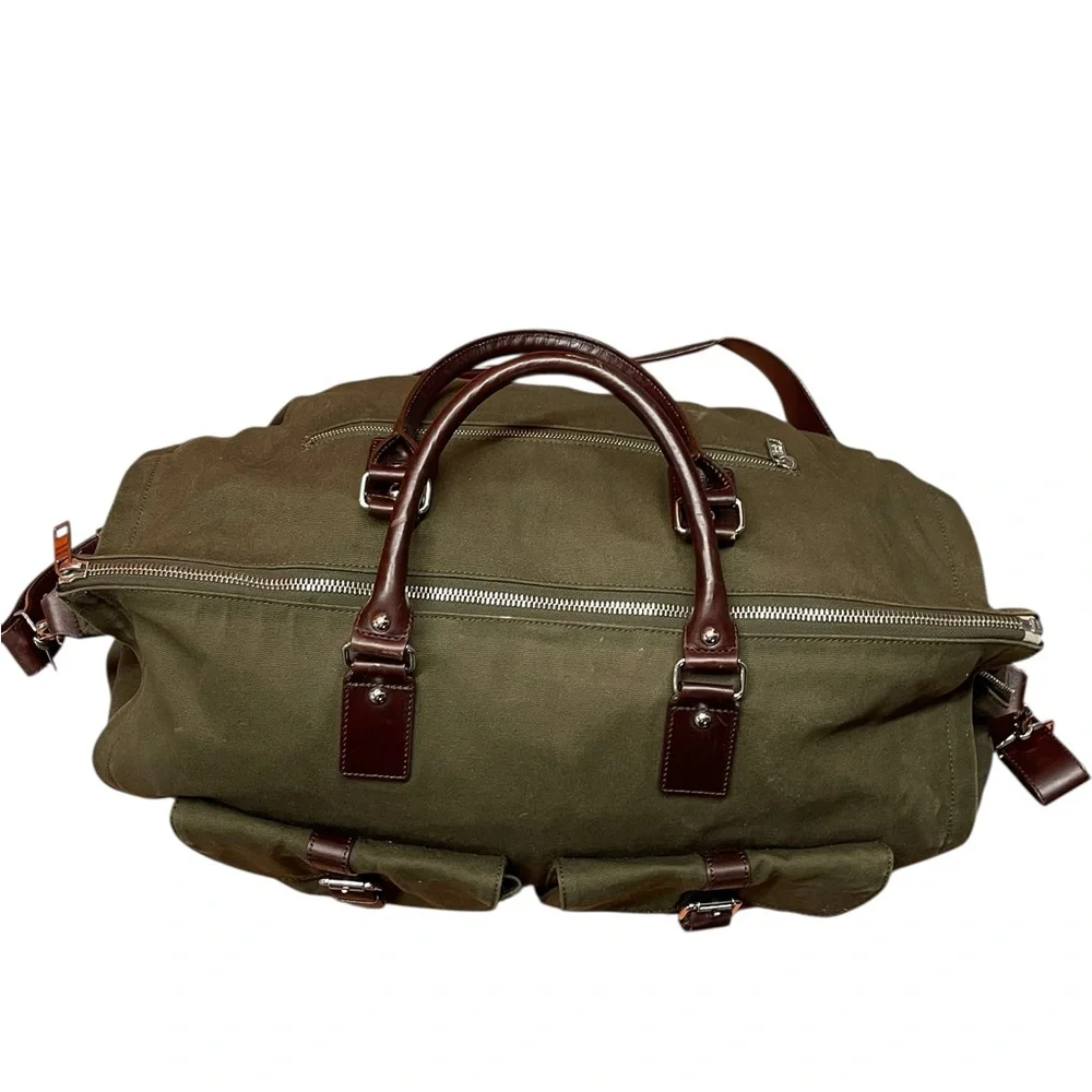 Hook + Albert Men's Waxed Canvas Garment Weekender Bag